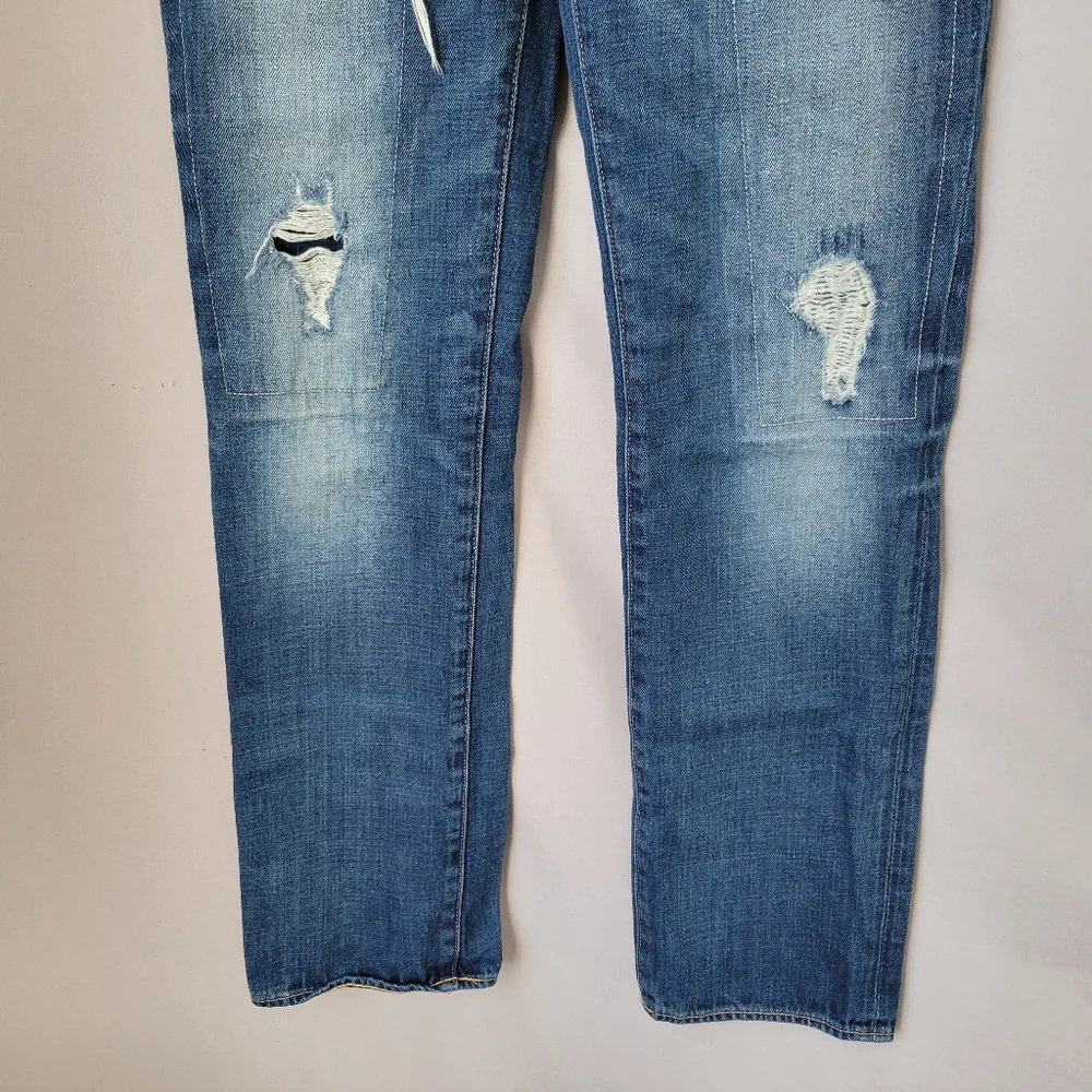 Gap Kids 1969 Straight Distressed Denim Jeans Blue‎ 14 R